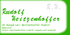 rudolf weitzenhoffer business card